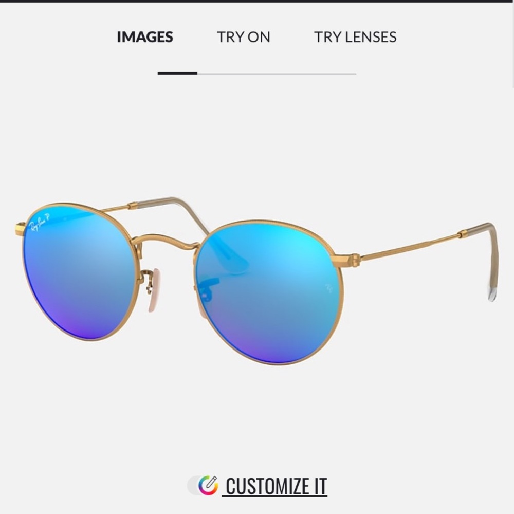 Ray-ban sunglasses round flash lenses